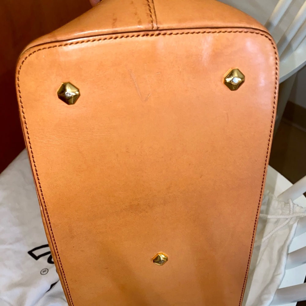 MCM Medium Heritage Canvas Bowling Bag in Cognac - Picture 11 of 16